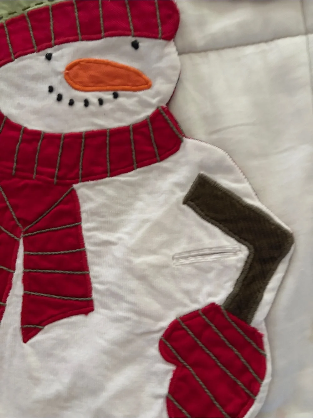 Pottery Barn Kids Snowman Placemats with utensil holders - Set Of 3 Christmas